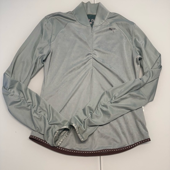 Puma Light Bluish Gray Long Sleeve Top - Picture 1 of 6